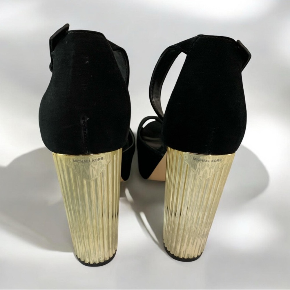 MICHAEL Michael Kors Porter Ankle Strap Platforms Size 7M Party Date Night Event - Picture 4 of 11